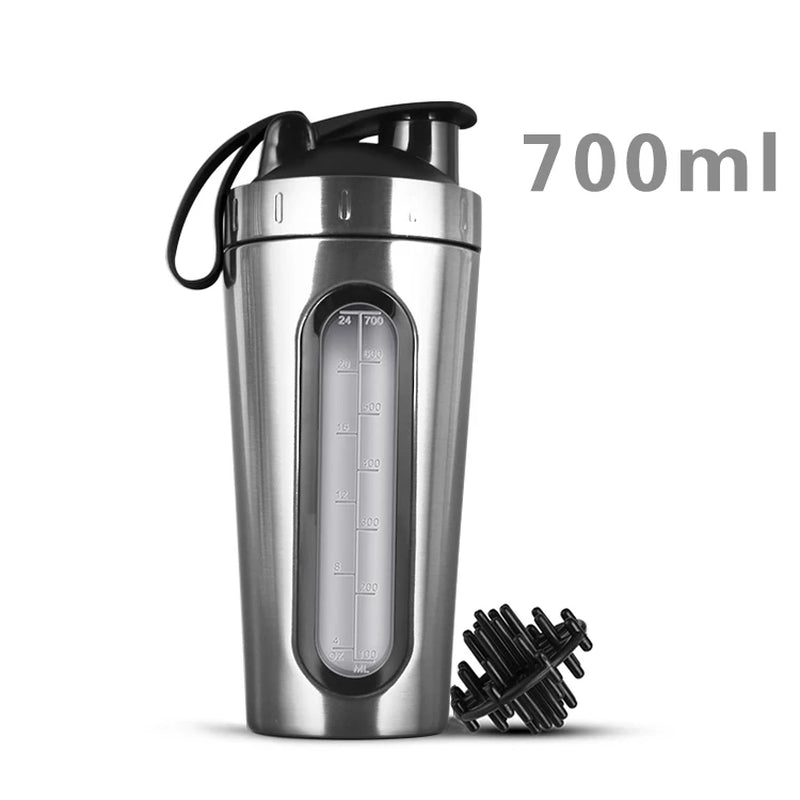 LOGO Custom Whey Protein Powder Sports Shaker Bottle Tainless Steel Shaker Bottle Leakproof Gym Nutrition Vacuum Blender Cup