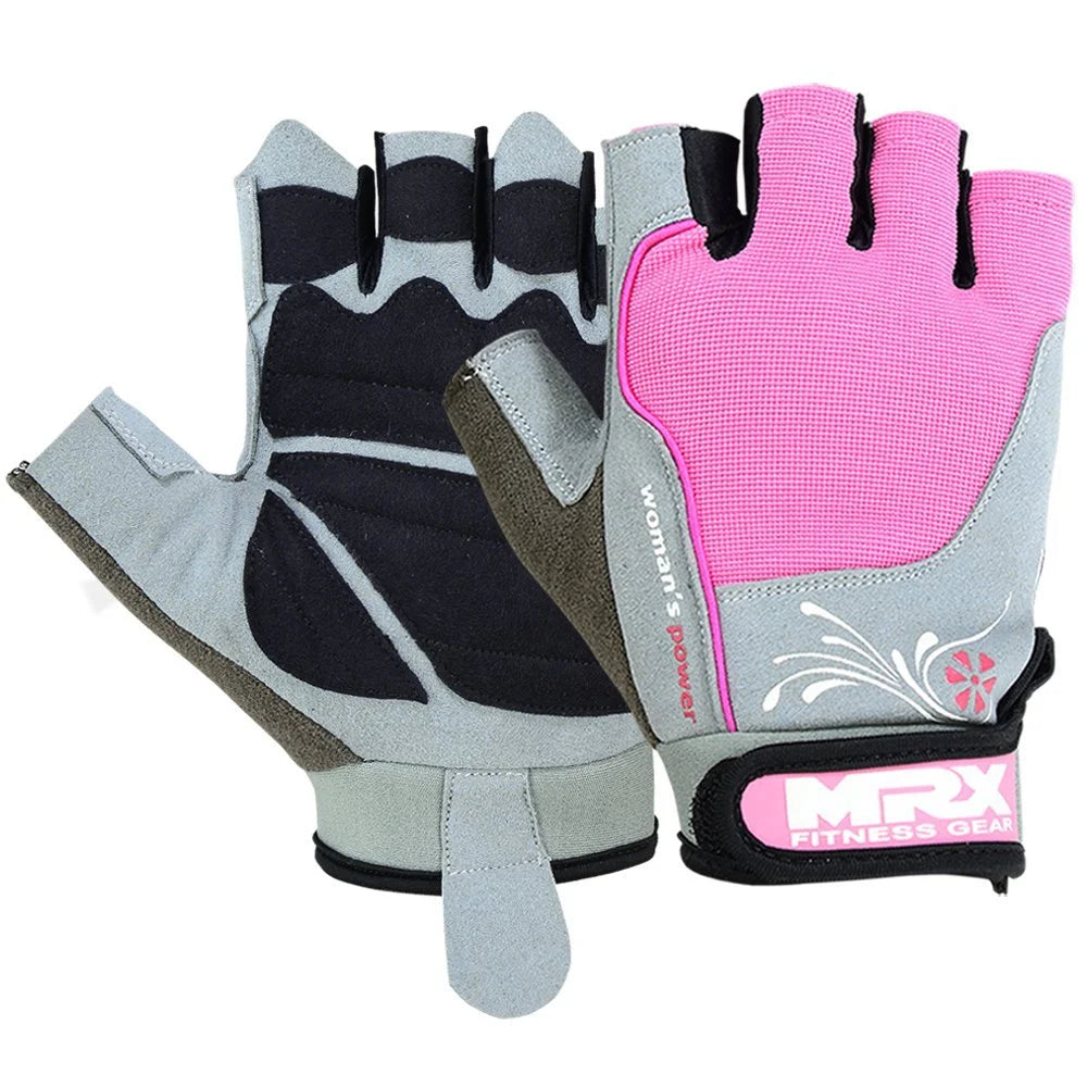 Women'S Weight Lifting Gloves Gym Training Bodybuilding Fitness Workout Glove Pink M