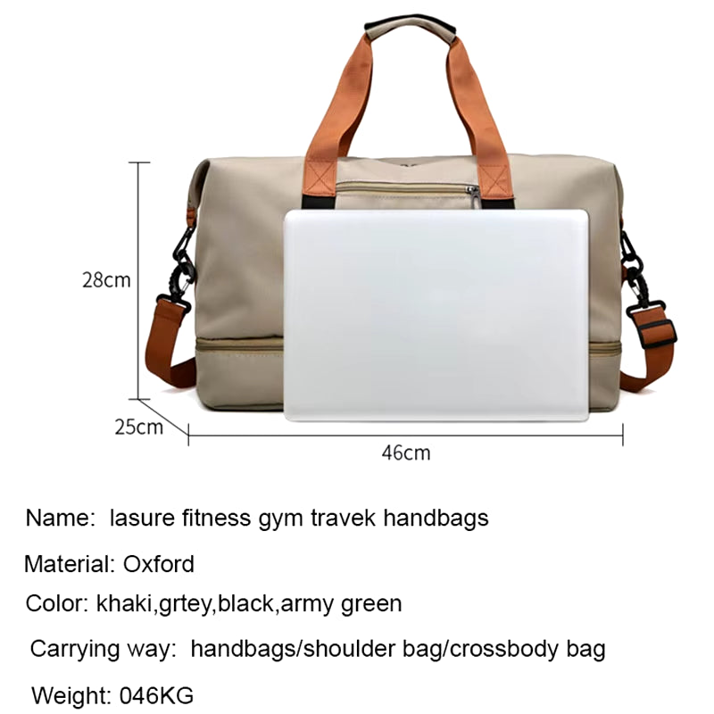 Travel Gym Bag Short-Distance Luggage Portable Fitness Bags Shoulder Crossbody Chest Bag Handbags Duffle Carry on Weekender Bag