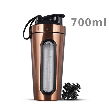 LOGO Custom Whey Protein Powder Sports Shaker Bottle Tainless Steel Shaker Bottle Leakproof Gym Nutrition Vacuum Blender Cup