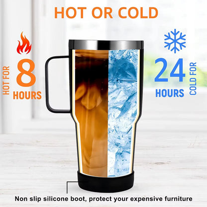 Insulated Tumbler with Handle 1200Ml Metal Stainless Steel